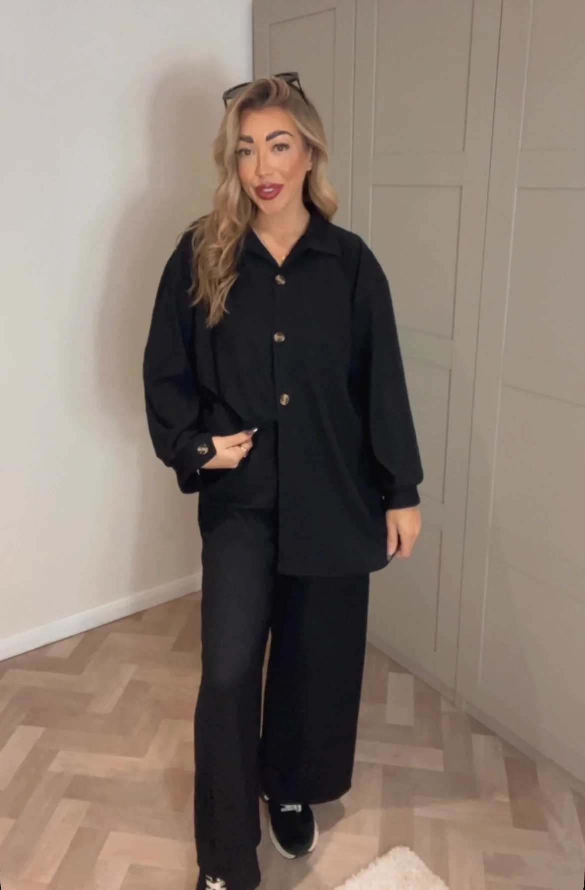 Basic button up long line co ord (Size 10-20) - Image 4